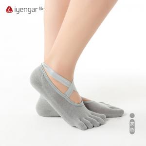 F1057交叉绑带五趾袜 瑜伽袜子 防滑袜 运动袜