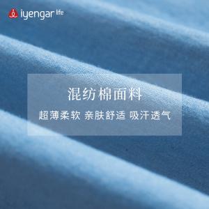 C2092丹宁蓝纯色男女同款牛仔瑜伽短裤