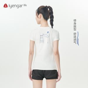 C1166瑜伽短袖站立伸展式女装瑜伽T恤
