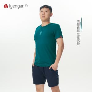 C3047瑜伽短袖生命之光瑜伽男装T恤