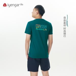 C3047瑜伽短袖生命之光瑜伽男装T恤