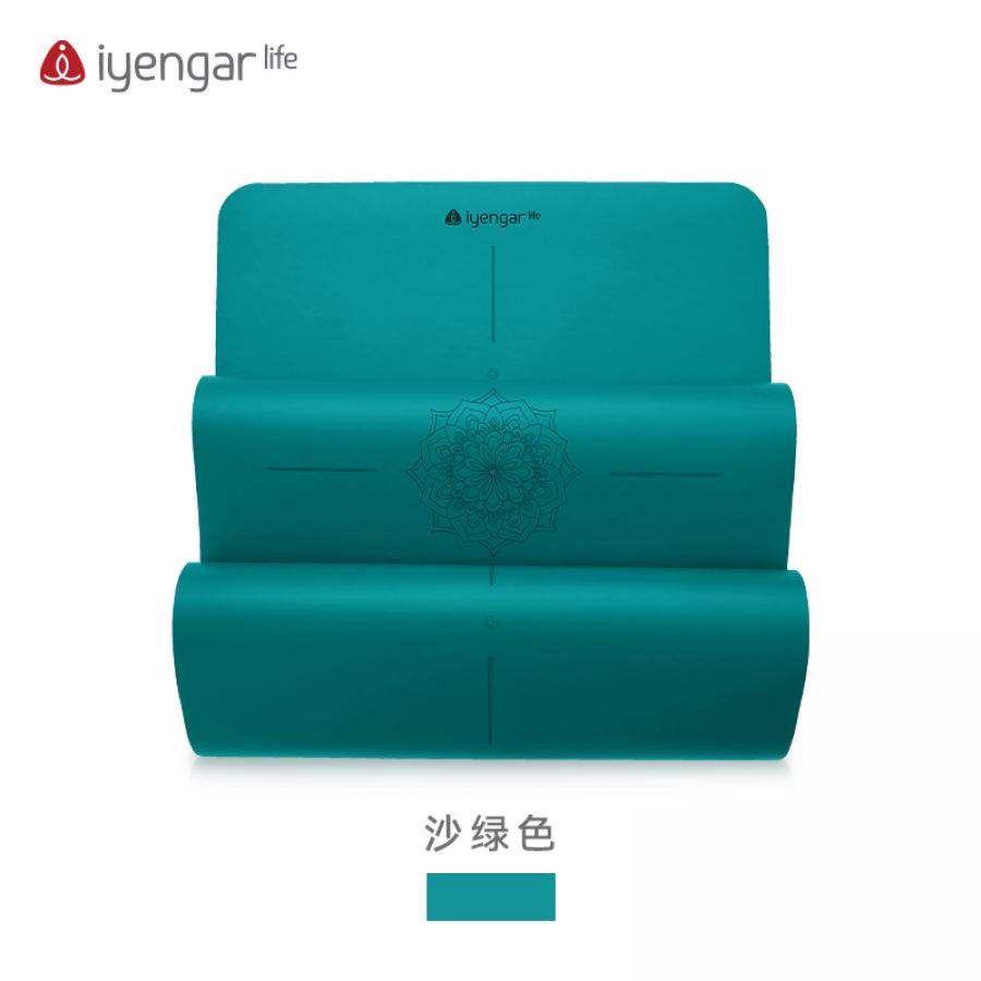 A3094订制曼陀罗体位线瑜伽垫 加宽  防滑防汗 土豪橡胶瑜珈垫 尺寸：185*68cm 4mm