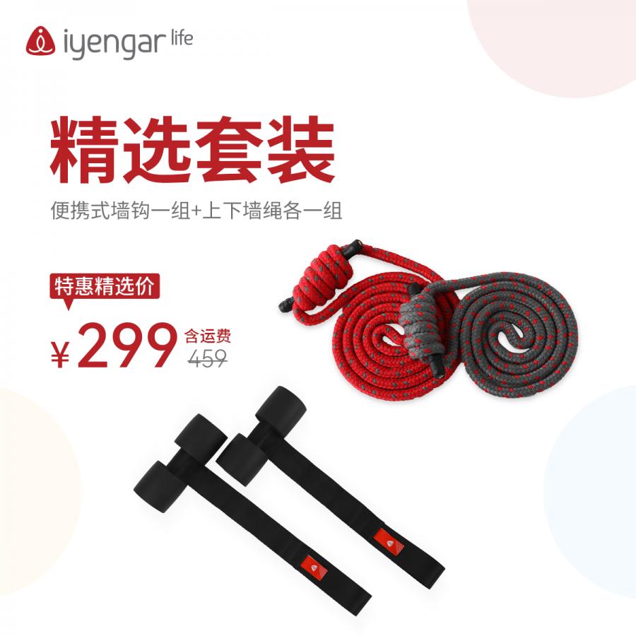 FJZH10024 便携墙钩墙绳套装 （上墙绳 *2根 下墙绳*2根 便携墙钩一对）)