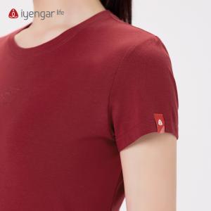 C1191手印女装瑜伽短袖T恤基础版型胖瘦都HOLD住  手印刺绣指尖智慧感受体内的能量流动