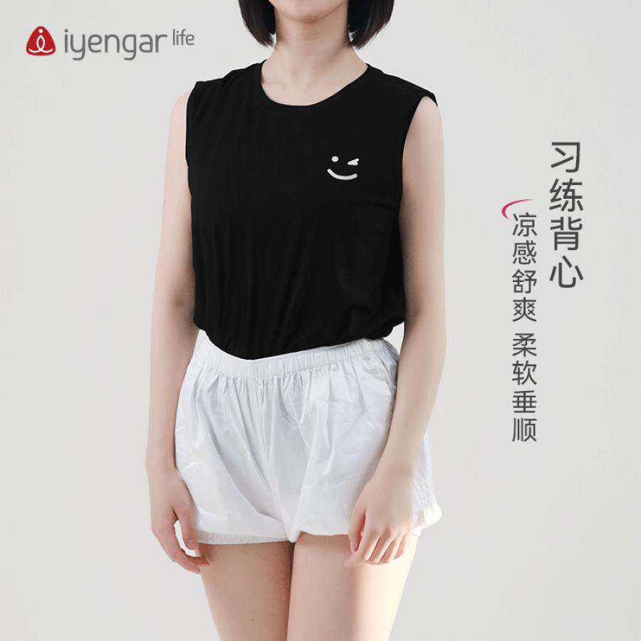 C1202瑜伽习练背心 无袖短T 肩位折叠设计，简约时尚