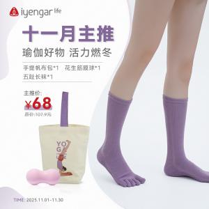 秋冬季瑜伽习练套餐（手提帆布包*1 筋膜花生球*1 防滑瑜伽袜子1双）