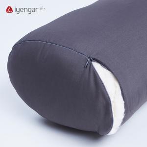 A2055 椭圆抱枕（灰色）定型 方便初学者使用 修复调息  瑜伽冥想