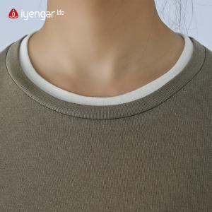 C1214 撞色瑜伽女长袖T恤 普拉提训练专业跑步运动上衣 撞色假两件 穿出层次感