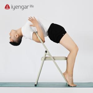 A4023盐粉之境瑜伽椅（二横杠） 专用折叠椅练习 凳子 艾扬格瑜伽辅助椅子