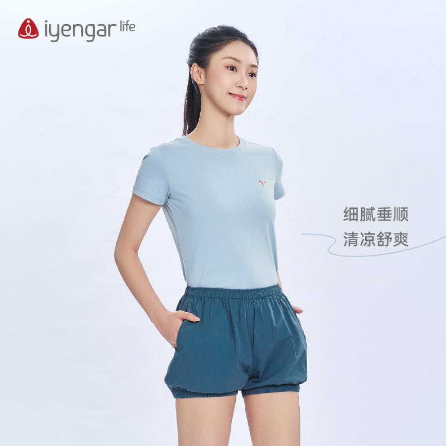 C1216瑜伽船式女装T恤短袖 柔软舒爽面料 原创手绘设计 Paripuna Navasana船式的"V"形平衡,淬炼身体