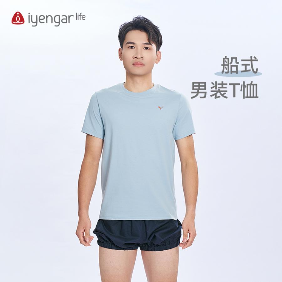 C3056瑜伽船式男装T恤短袖 柔软舒爽面料 原创手绘设计 Paripuna Navasana船式的"V"形平衡,淬炼身体