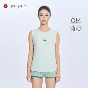 C1225 瑜伽OM女装背心 无袖T恤 轻盈冰爽 原创设计经典瑜伽符号ॐ‌ 视觉立体层次丰富