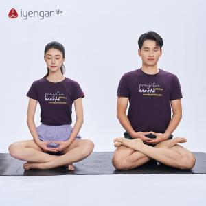 C1220瑜伽经女装T恤 短袖 腻亲肤棉质面料 金句全译：当体式的完成变得毫不费力时，体式就臻于完美，修习者即抵达内部的无限存在