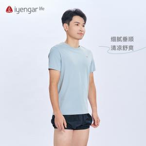 C3056瑜伽船式男装T恤短袖 柔软舒爽面料 原创手绘设计 Paripuna Navasana船式的