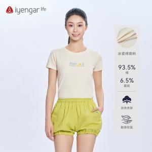 C1222瑜伽阳光女装T恤短袖 轻盈冰爽 原创设计水彩色调明快活泼