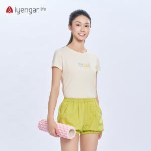 C1222瑜伽阳光女装T恤短袖 轻盈冰爽 原创设计水彩色调明快活泼