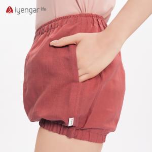 C2133 男女同款瑜伽苎麻棉短裤 灯笼裤 吸湿 透气舒适 清新纯色短裤