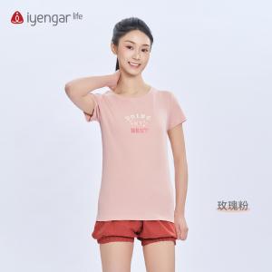 C1224瑜伽BEST女装T恤 短袖 亲肤 舒适 棉质面料柔软亲肤 内外兼修“瑜”悦自在将「DOINGMYBEST」的信念织入每寸面料