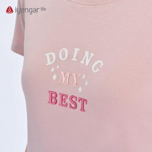 C1224瑜伽BEST女装T恤 短袖 亲肤 舒适 棉质面料柔软亲肤 内外兼修“瑜”悦自在将「DOINGMYBEST」的信念织入每寸面料