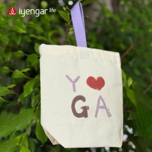 F1116 瑜伽手提帆布包 小收纳包 手绘YOGA  实用简约 生活随行