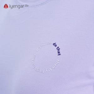 C1218瑜伽金句女装T恤短袖 亲肤舒适 吸湿排汗 原创设计：If you can do that, then try to go further.如果你能走到那里，就努力走得更远