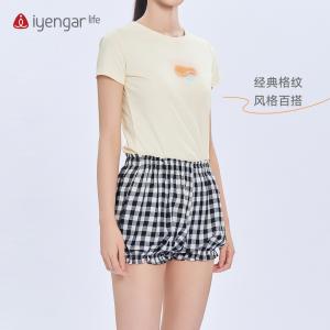 C2129灯笼女短裤 瑜伽 蓬松花苞裤版型 修饰臀型显腿长 高腰收褶设计