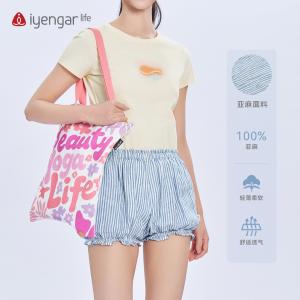 C2130灯笼女短裤 瑜伽 蓬松花苞裤版型 修饰臀型显腿长 高腰收褶设计