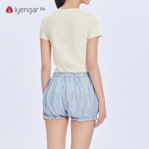 C2130灯笼女短裤 瑜伽 蓬松花苞裤版型 修饰臀型显腿长 高腰收褶设计