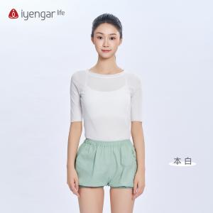 C1226瑜伽简约五分袖T恤  短袖 轻薄 透气 至轻至薄 简约时尚透气清爽告别闷热