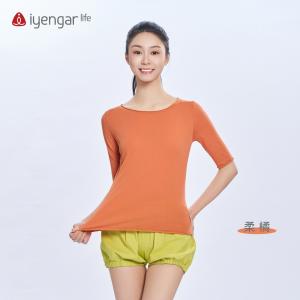 C1226瑜伽简约五分袖T恤  短袖 轻薄 透气 至轻至薄 简约时尚透气清爽告别闷热