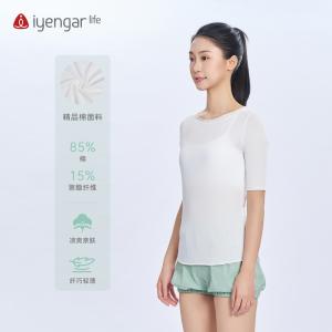 C1226瑜伽简约五分袖T恤  短袖 轻薄 透气 至轻至薄 简约时尚透气清爽告别闷热