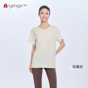 C1236简约瑜伽T恤 运动短袖  吸湿速干清爽舒适  宽松藏肉显瘦