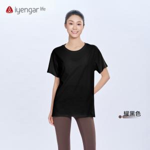 C1236简约瑜伽T恤 运动短袖  吸湿速干清爽舒适  宽松藏肉显瘦