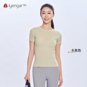 C1233瑜伽羊毛修身T恤 运动短袖  细腻轻薄蓬松质地 简约百搭柔软舒适