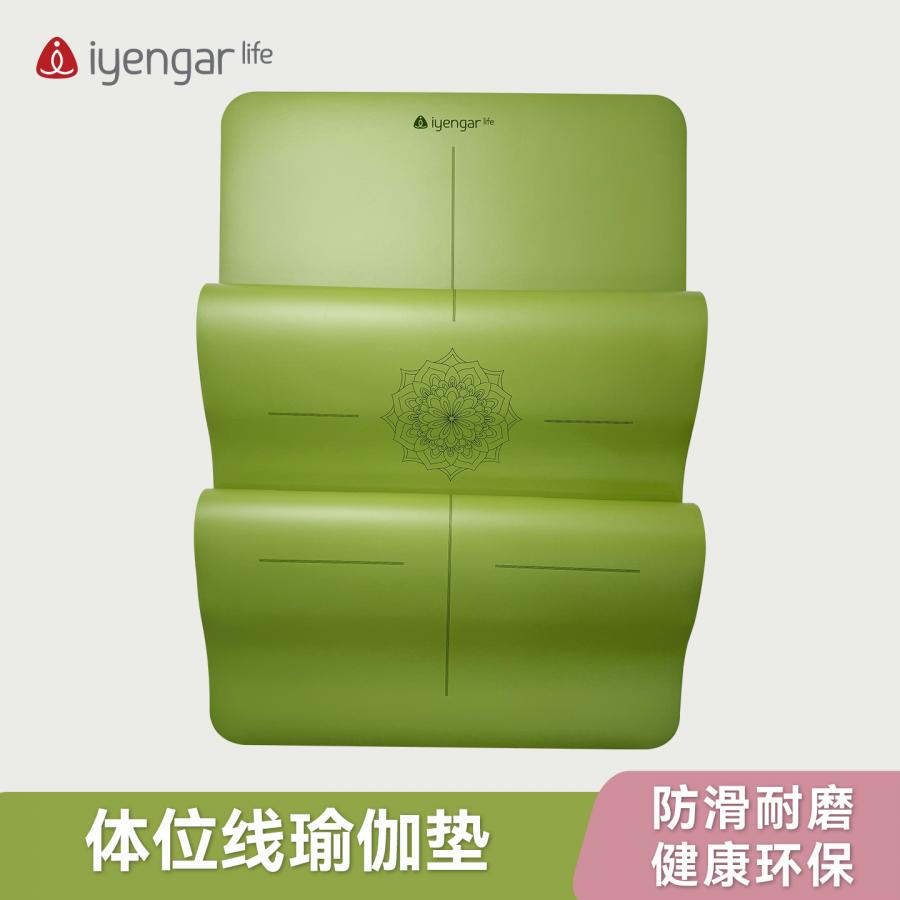 A3090 订制垫 体位线加宽瑜伽垫 防滑防汗 土豪橡胶瑜珈垫 尺寸：185*68cm 4mm